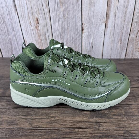 Easy Spirit Romy Eco Leather Walk Run Sneaker Green Recycled Sole Women's 9.5 N - Picture 3 of 9